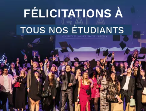   Félicitations à nos étudiants !


