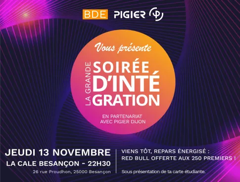 Soirée d’intégration : le BDE Pigier lance l’année 