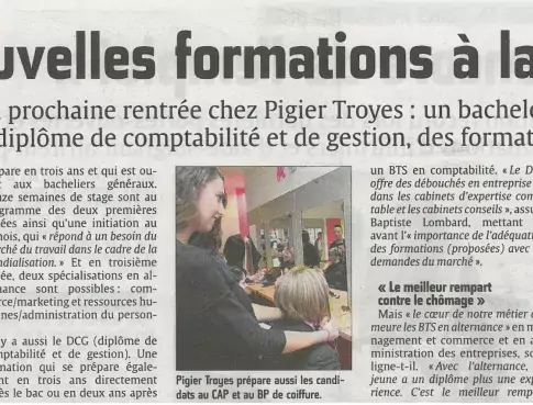Deux nouvelles formations à la rentrée 2014 : DCG et BMO